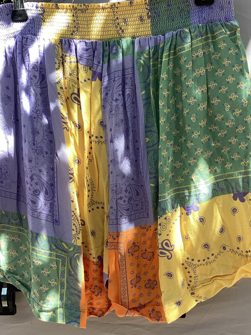 Maaji Multi-Color Bandana Patch High-Waist Shorts
